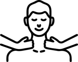 Close up portrait of a man enjoying a deep tissue massage copy space above. Set 4 vector