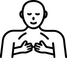 Close up portrait of a man enjoying a deep tissue massage copy space above. vector
