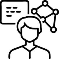 Close up portrait of a data scientist working on network models with copy space vector
