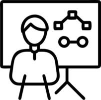 Close up portrait of a content strategist planning digital campaigns on a digital whiteboard with copy space vector