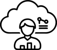 Close up portrait of a cloud services manager with digital analytics overlay copy space vector