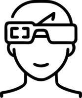 Close up portrait of a business leader using augmented reality for strategic collaboration with copy space vector