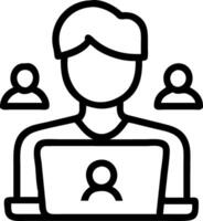 Close up portrait of a business strategist using digital twins for innovative planning with copy space vector