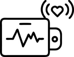 Close up of telemedicine remote ECG monitoring device copy space vector