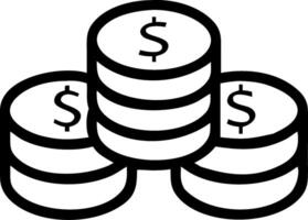 Close up of stack of gold coins against plain background vector