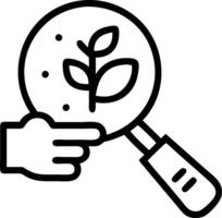 Close up of scientist examining plant samples in lab vector