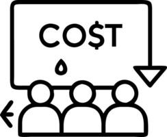 Close up of logistics cost reduction meeting with charts vector