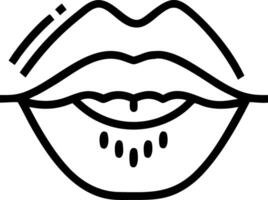 Close up of lips speaking into a futuristic microphone with copy space vector