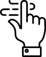 Close up of human hand touching holographic interface with copy space vector