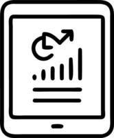 Close up of green financial dashboard on eco friendly tablet in modern office Set 2 vector