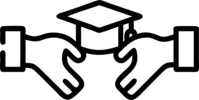 Close up of graduates hands holding diploma with reality tech background copy space on right vector