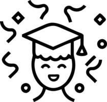 Close up of graduates face with reality elements and diploma copy space below vector