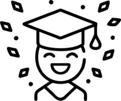 Close up of graduates face with reality elements and diploma copy space below Set 2 vector