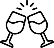 Close up of friends clinking wine glasses with soft bokeh background copy space on side vector