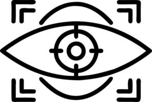 Close up of eyes with traditional Chinese patterns reflected in smart contact lenses copy space on top vector
