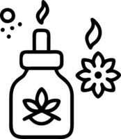 Close up of essential oil diffuser emitting mist with floral elements copy space above Set 2 vector