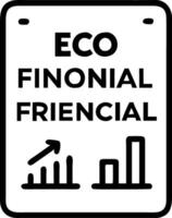 Close up of eco friendly financial dashboard with green analytics on laptop screen vector