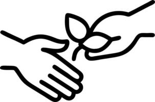 Close up of diverse hands touching a single leaf with copy space vector