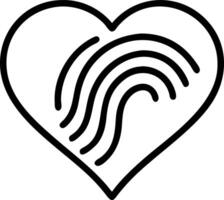 Close up of diverse fingerprints forming a heart shape with copy space vector