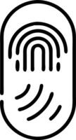 Close up of digital fingerprint scan on a biometric device symbolizing digital security vector