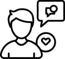 Close up of Community Manager Face with Digital Communication Tools vector