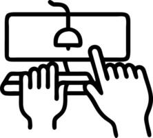 Close up of Community Manager Hands Using Mouse on Computer for Community Management vector
