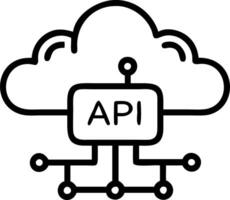 Close up of cloud API integration on a smart device futuristic background copy space vector