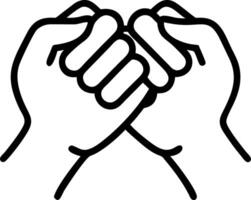 Close up of clasped hands symbolizing support in mental health journey vector