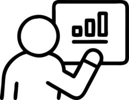 Close up of Community Manager Analyzing Data on Tablet vector