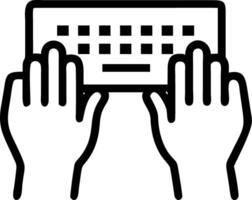 Close up of an entrepreneurs hands typing on a keyboard symbolizing progress vector