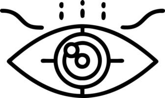 Close up of an eye with digital reflections and soft bokeh lights vector