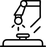 Close up of AI driven sensor scanning machine part vector