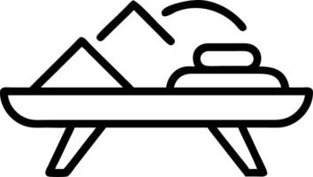 Close up of a tranquil outdoor meditation bench with nature backdrop copy space above. vector
