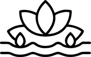 Close up of a tranquil hydrotherapy pool with lotus flowers copy space below. vector