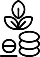 Close up of a stack of coins balancing a green leaf with copy space vector