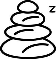 Close up of a serene indoor zen garden with raked sand and arranged stones copy space above. vector