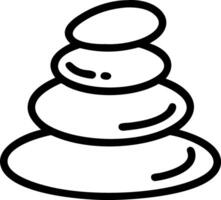 Close up of a serene indoor zen garden with raked sand and arranged stones copy space above. Set 2 vector