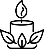 Close up of a serene indoor aromatherapy candle with fresh herbs copy space above. Set 2 vector