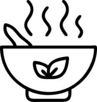 Close up of a serene herbal steam bowl with natural herbs copy space below. Set 4 vector