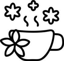 Close up of a relaxing herbal tea blend with flowers copy space above. Set 2 vector