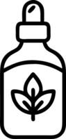 Close up of a rejuvenating facial serum bottle with botanical elements copy space below. Set 5 vector