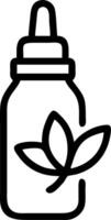 Close up of a rejuvenating facial serum bottle with botanical elements copy space below. Set 8 vector