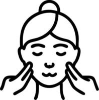 Close up of a rejuvenating facial massage with essential oils copy space below. vector