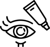 Close up of a rejuvenating eye cream being applied with gentle motions copy space below. Set 2 vector