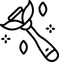 Close up of a rejuvenating facial roller with botanical elements copy space below. Set 2 vector