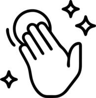 Close up of a persons hand touching a glowing orb symbolizing enlightenment and epiphany with copy space vector