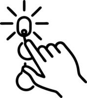 Close up of a person hand touching a glowing pendant symbolizing connection and epiphany with copy space vector
