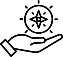 Close up of a person hand holding a glowing orb symbolizing enlightenment and realization with copy space vector