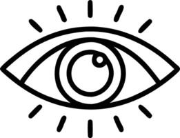Close up of a person eye with a lightburst reflection symbolizing sudden insight with copy space vector