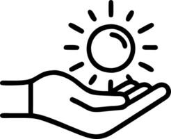 Close up of a person hand holding a glowing orb symbolizing enlightenment and realization with copy space Set 2 vector